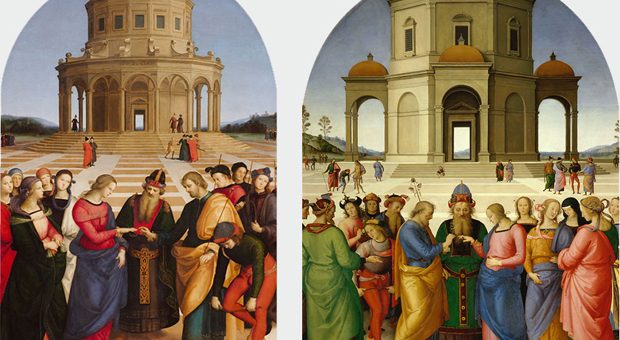 Pinacoteca-Brera-Raffaello-Perugino-Sposalizio-della-Vergine